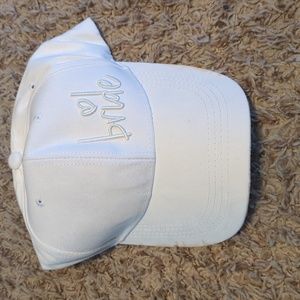 NWOT White Bride Baseball Hat with Adjustable Strap
